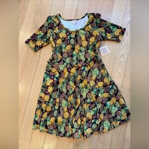 NWT LuLaRoe Nicole Dress Medallion Bohemian Textured Fit and Flare C20 3XL